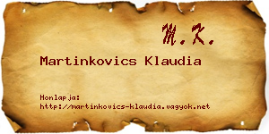 Martinkovics Klaudia névjegykártya